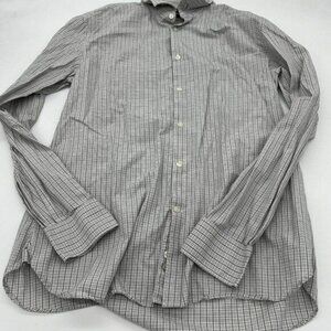 John Varvatos Men's Plaid Button Down Long Sleeve Slim Fit Shirt 15.5 34/35 USA